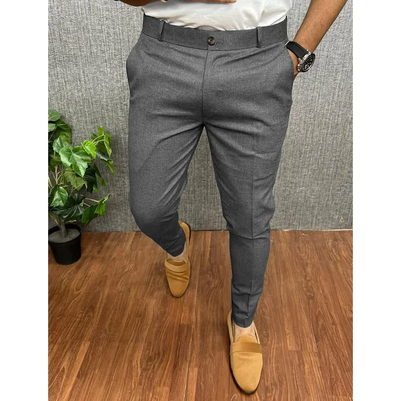 Men's Solid Color Casual Slim Straight Pants 60068755Y sold by Manly product image thumbnail 4