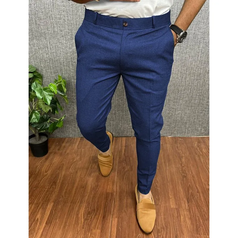 Men's Solid Color Casual Slim Straight Pants 60068755Y sold by Manly product image thumbnail 5