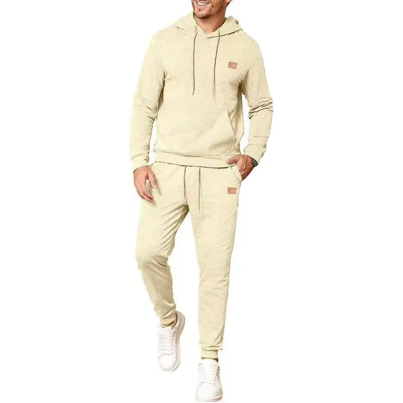 Men's Solid Color Long Sleeve Hoodie Trousers Sports Casual Set 35755354Z sold by Manly product image thumbnail 4
