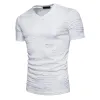 Men's Ripped V-neck Short-sleeved T-shirt 80422971X sold by Manly