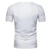 Men's Ripped V-neck Short-sleeved T-shirt 80422971X sold by Manly
