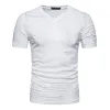 Men's Ripped V-neck Short-sleeved T-shirt 80422971X sold by Manly