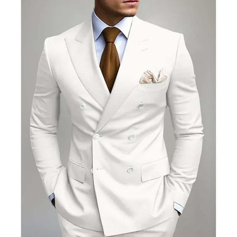 Men's Solid Color Double Breasted Blazer 42239570Y sold by Manly product image thumbnail 2