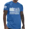 Men's Independence Day American Flag Print Round Neck Short Sleeve T-shirt 29068692Z sold by Manly