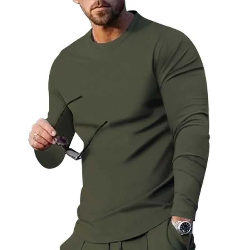 Men's Loose Fit Solid Long Sleeve T-shirt 12886243Z sold by Manly product image thumbnail 4