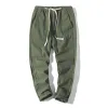 Men's Casual Cotton Linen Blended Elastic Waist Slim Fit Pants 89146512M sold by Manly