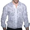 Men's Casual Printed Lapel Long Sleeve Shirt 53400349X sold by Manly