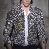 Men's Casual Printed Lapel Long Sleeve Shirt 53400349X sold by Manly