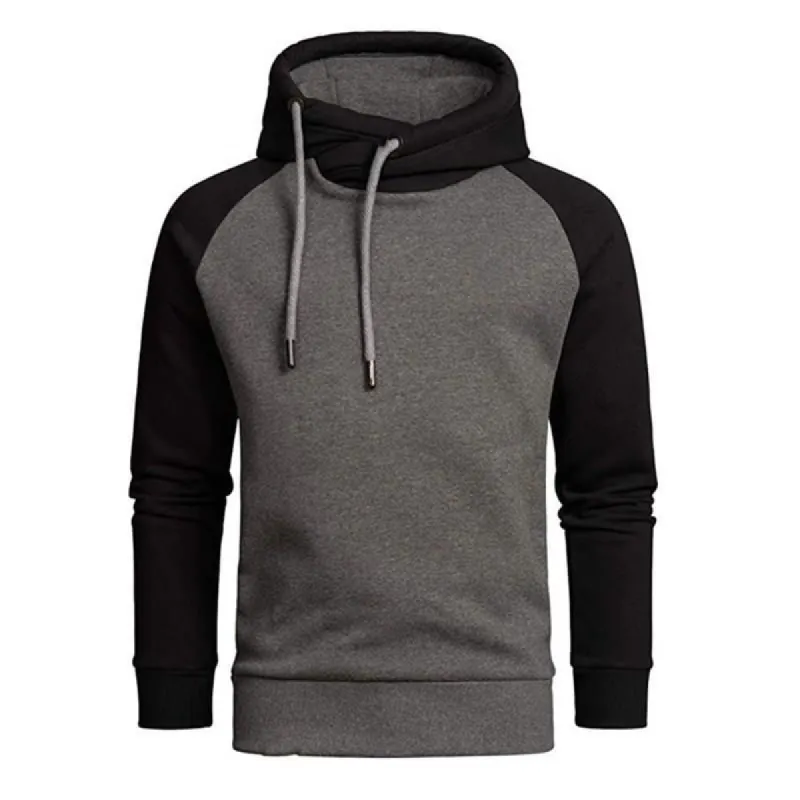 Men's Casual Color Block Loose Hoodie 04837500M sold by Manly