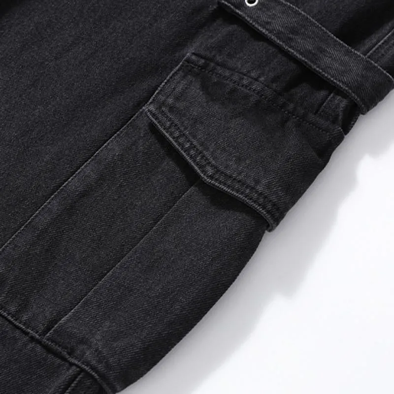 Men's Casual Denim Multi-Pocket Cargo Pants 88456982Y sold by Manly product image thumbnail 3