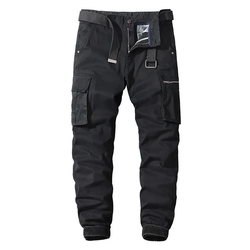 Men's Solid Color Multi-pocket Cargo Pants 50953427Z sold by Manly product image thumbnail 3