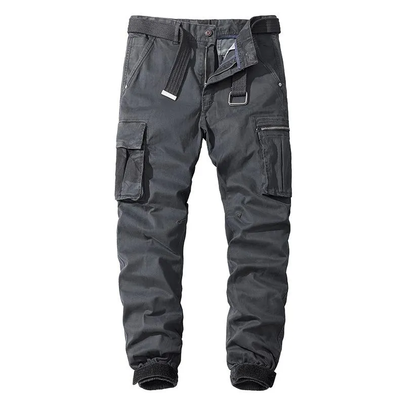 Men's Solid Color Multi-pocket Cargo Pants 50953427Z sold by Manly product image thumbnail 2