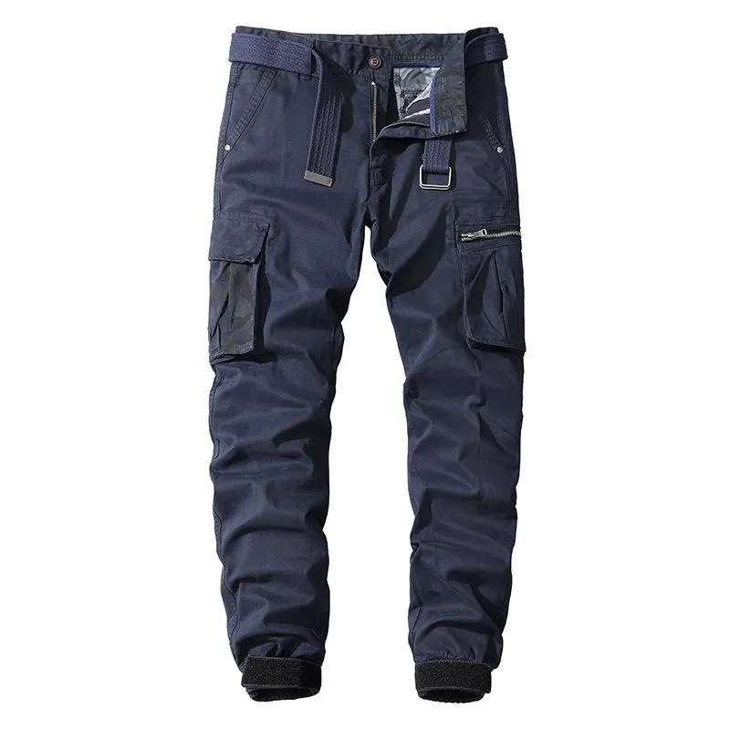 Men's Solid Color Multi-pocket Cargo Pants 50953427Z sold by Manly product image thumbnail 5