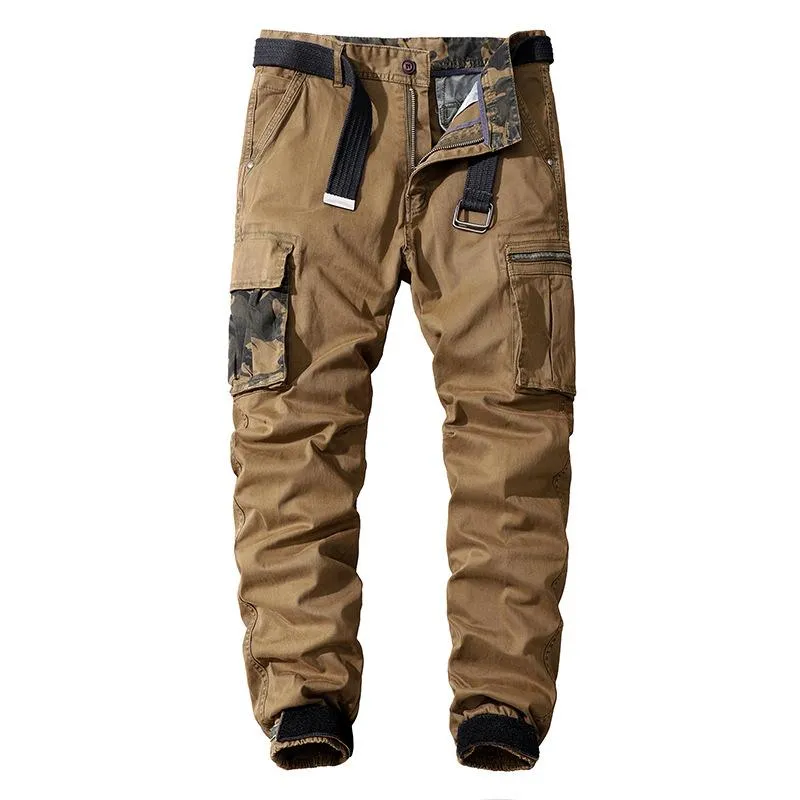 Men's Solid Color Multi-pocket Cargo Pants 50953427Z sold by Manly product image thumbnail 4
