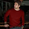 Men's Solid Color Crew Neck Knit Pullover Sweater 85798282X sold by Manly