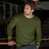 Men's Solid Color Crew Neck Knit Pullover Sweater 85798282X sold by Manly