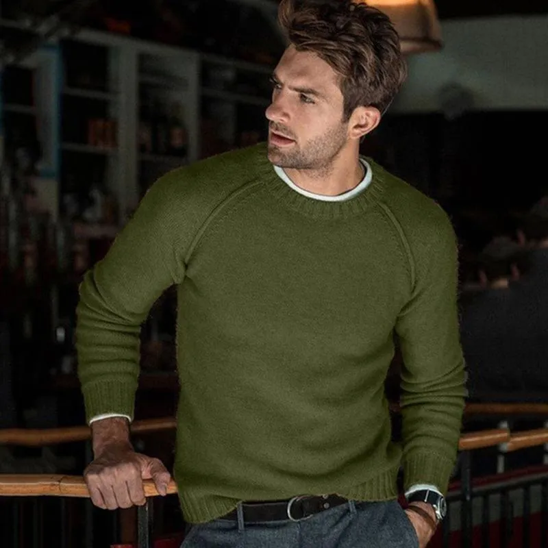 Men's Solid Color Crew Neck Knit Pullover Sweater 85798282X sold by Manly product image thumbnail 4