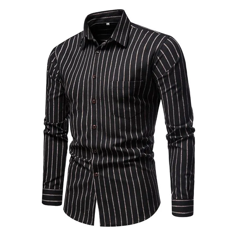 Men's Casual Plaid Simple Long-sleeved Shirt 62137830X sold by Manly product image thumbnail 5