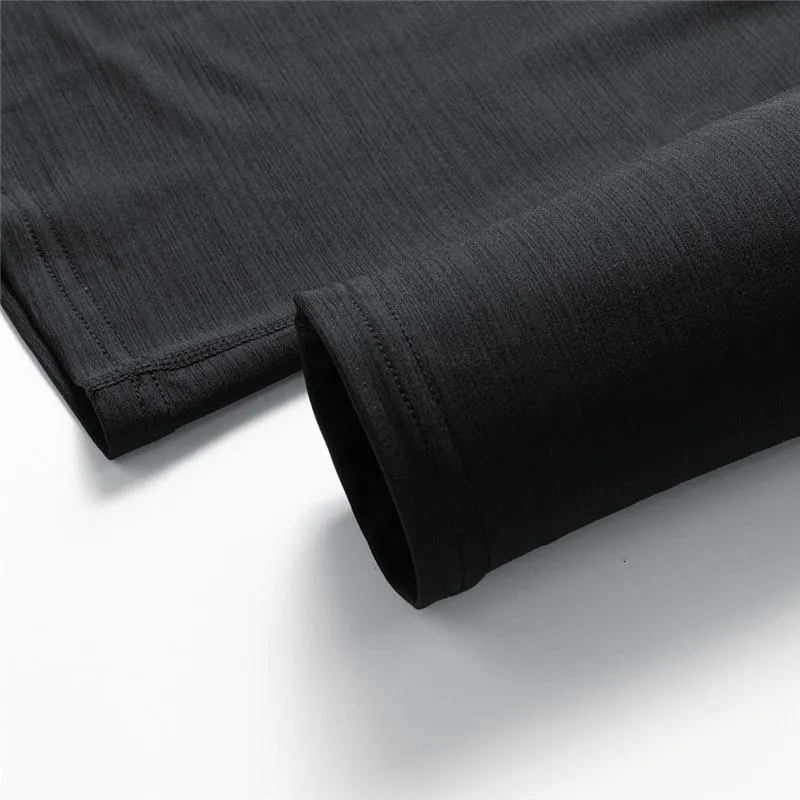 Men's Solid Color Stand-up Collar Sports Quick-drying Long-sleeved T-shirt 15683963X sold by Manly product image thumbnail 5