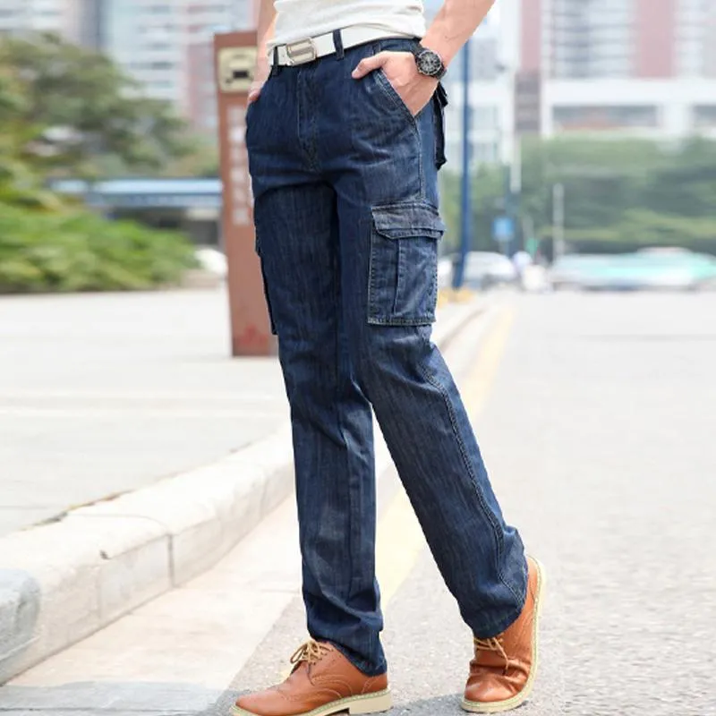 Men's Vintage Multi Pocket Straight Cargo Jeans 17006323Y sold by Manly product image thumbnail 4