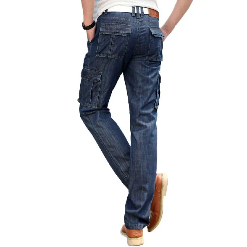 Men's Vintage Multi Pocket Straight Cargo Jeans 17006323Y sold by Manly