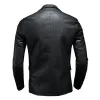 Men's Single Breasted Leather Blazer 31439174X sold by Manly