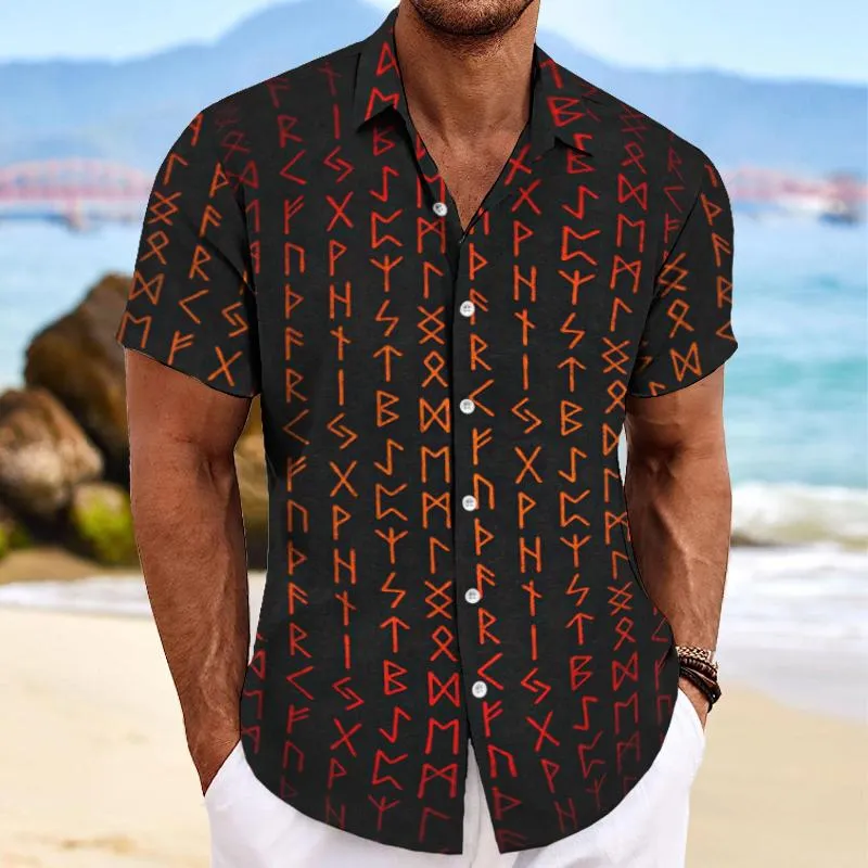 Men's Retro Totem Lapel Short Sleeve Shirt 06594617TO sold by Manly product image thumbnail 2