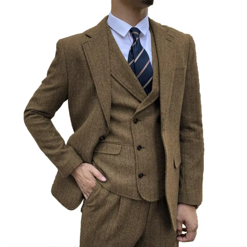 Men's Vintage Solid Herringbone Blazer 46944511X sold by Manly