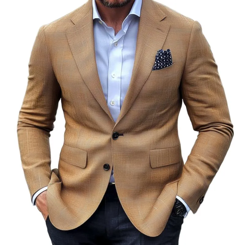 Men's Fashion Notch Lapel Multi-pocket Two Buttons Slim Blazer 07525990Z sold by Manly
