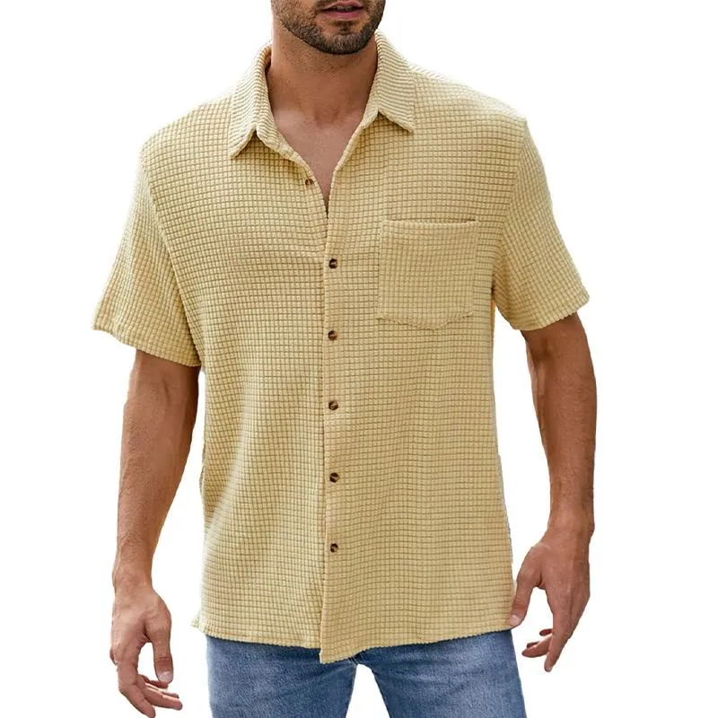 Men's Solid Waffle Short Sleeve Shirt 78192525X sold by Manly product image thumbnail 4