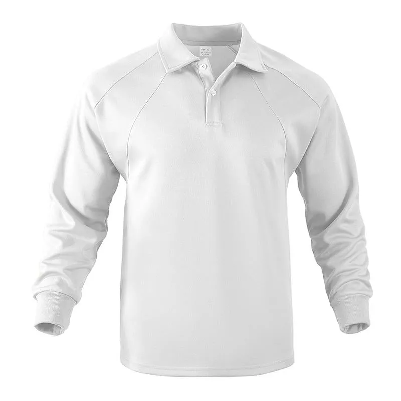 Men's Loose Solid Color Long-sleeved POLO Shirt 94293212X sold by Manly product image thumbnail 3