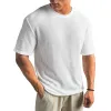 Men's Solid Color Textured Round Neck Short-sleeved T-shirt 13326539Z sold by Manly