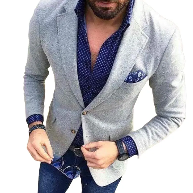 Men's Vintage Casual Solid Pocket Blazer 49681838TO sold by Manly