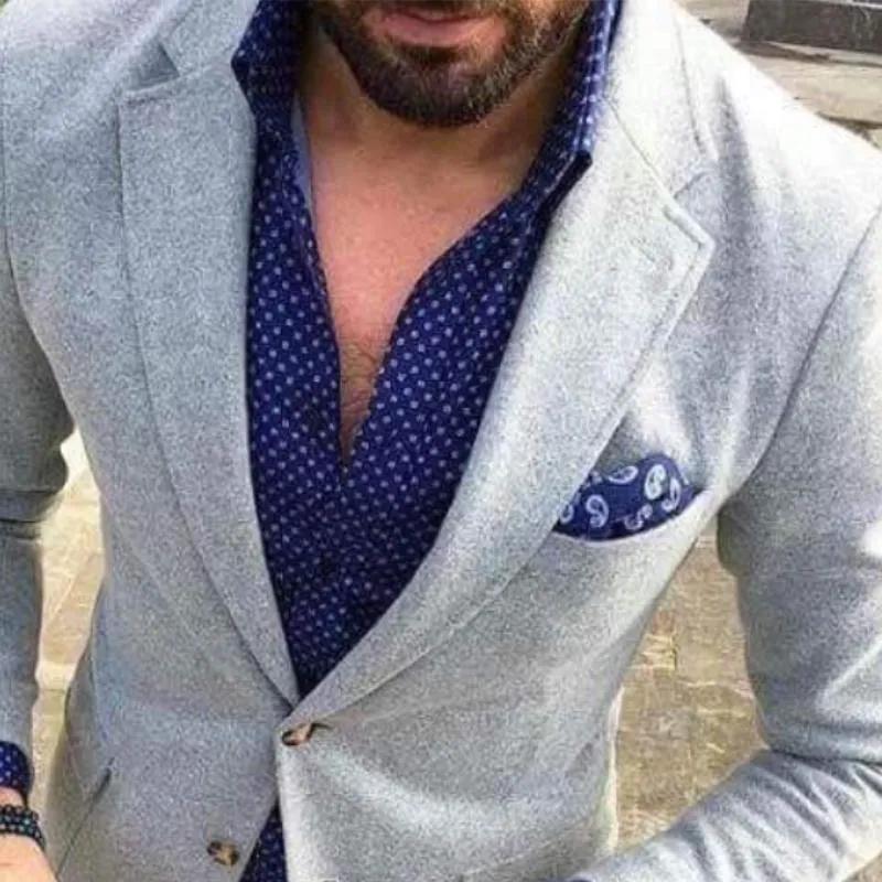 Men's Vintage Casual Solid Pocket Blazer 49681838TO sold by Manly product image thumbnail 3