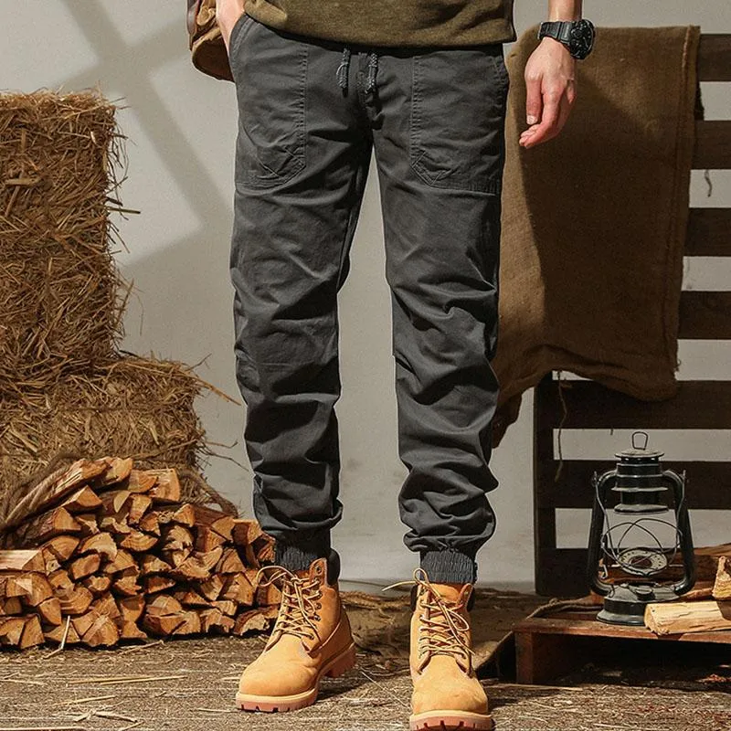 Men's Casual Cotton Loose Elastic Waist Multi Pocket Cargo Pants 14871078M sold by Manly product image thumbnail 2