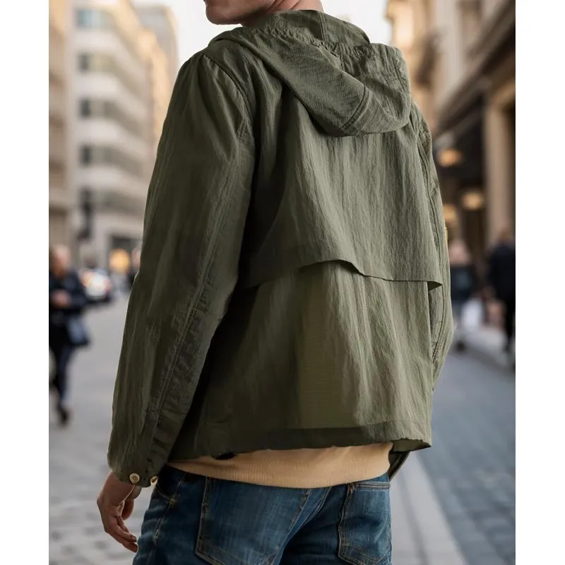 Men's Solid Color Multi-Pocket Hooded Jacket 17325034Y sold by Manly product image thumbnail 2