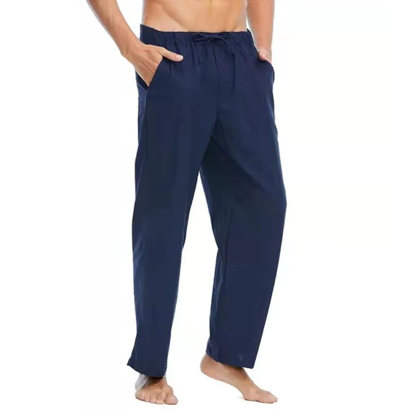 Men's Casual Elastic Cotton and Linen Trousers 37589890X sold by Manly