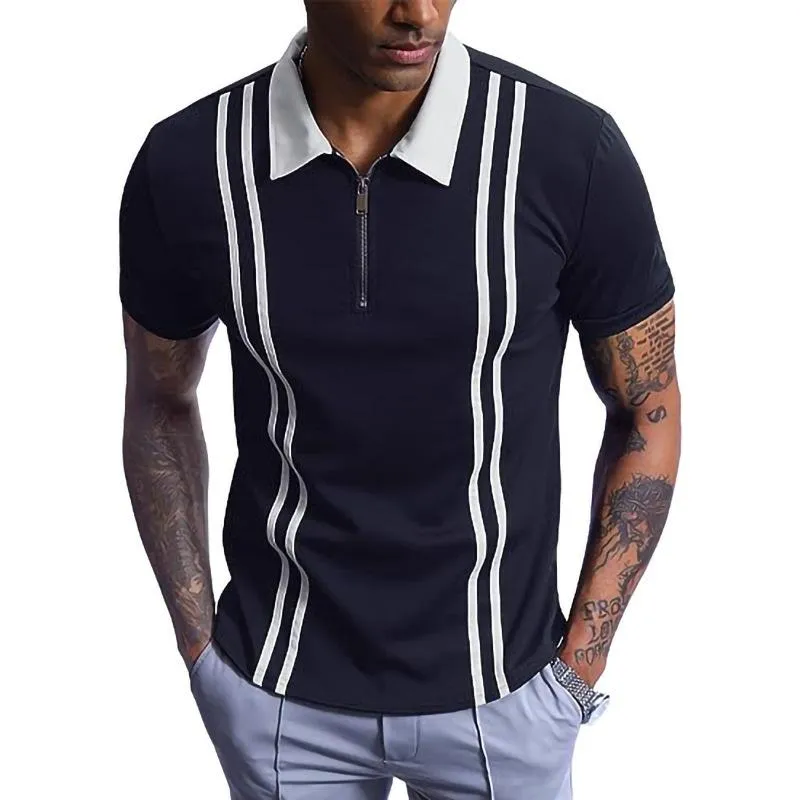 Men's Color Block Short Sleeve Polo Shirt 83265788Y sold by Manly product image thumbnail 2
