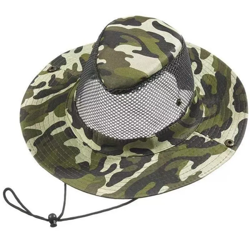 Men's Camouflage Hollow Mesh Breathable Sun Fisherman's Hat 20468125Z sold by Manly
