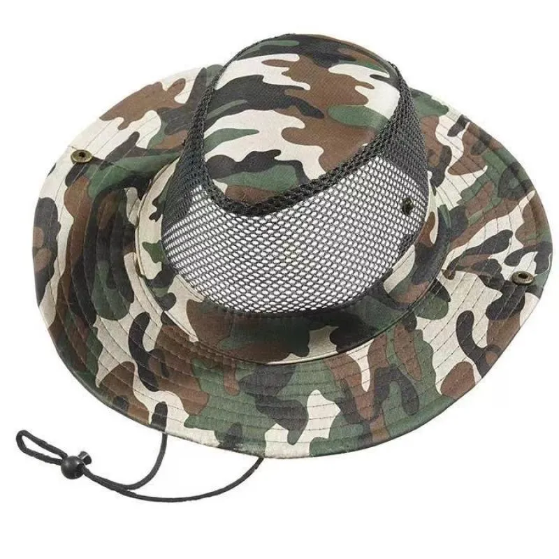 Men's Camouflage Hollow Mesh Breathable Sun Fisherman's Hat 20468125Z sold by Manly product image thumbnail 4