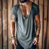 Men's Casual Cotton Blended V Neck Loose Short-sleeved T-shirt 10524924M sold by Manly