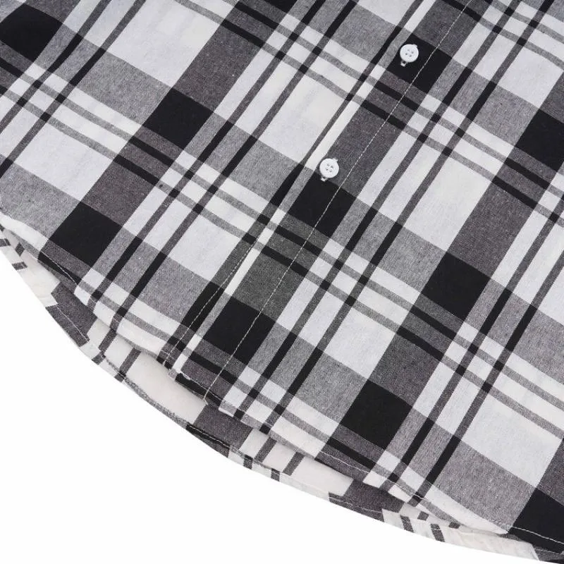 Men's Casual Plaid Lapel Slim Fit Long Sleeve Shirt 55078194M sold by Manly product image thumbnail 5
