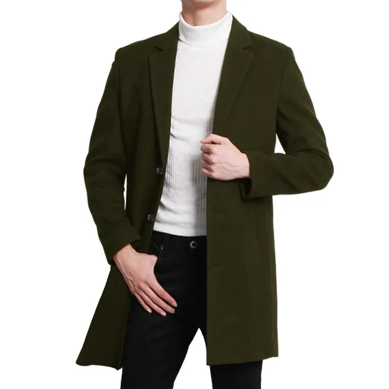 Men's Solid Notch Lapel Single Breasted Casual Coat 12754894Z sold by Manly product image thumbnail 3