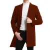 Men's Solid Notch Lapel Single Breasted Casual Coat 12754894Z sold by Manly