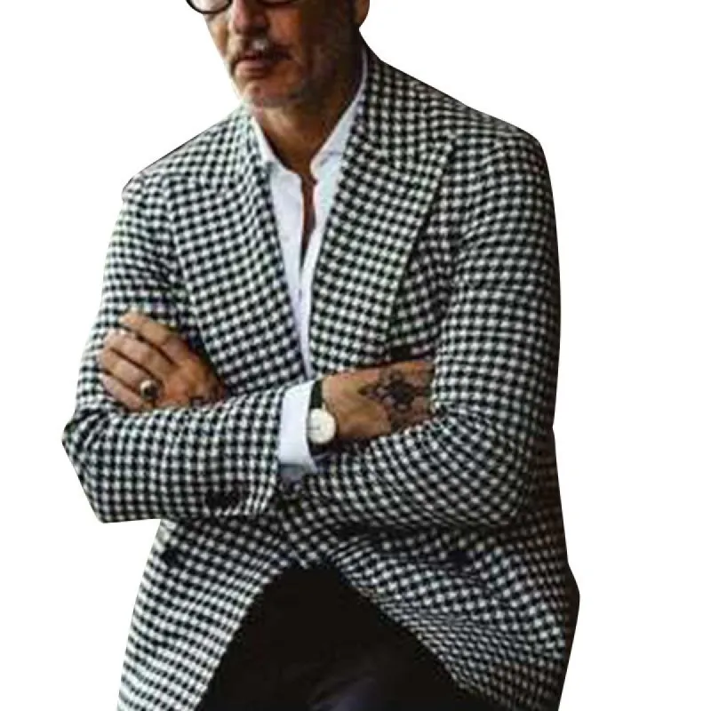 Men's Slim Fit Plaid Casual Blazer 95490373M sold by Manly