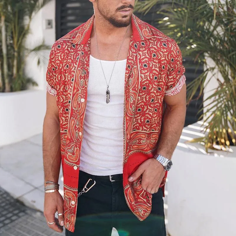 Men's Vintage Perris Cashew Flower Short Sleeve Shirt 67210509TO sold by Manly product image thumbnail 3