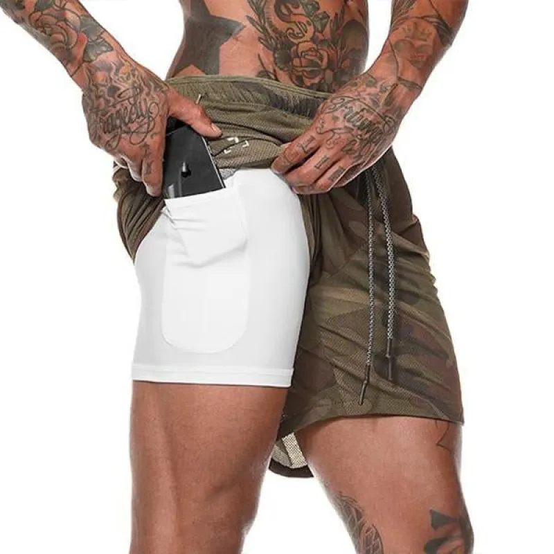 Men's Double Layer Quick Dry Shorts 50261420M sold by Manly