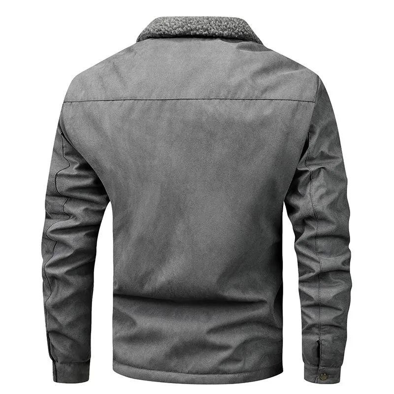 Men's Loose Lapel Plus Fleece Zipper Jacket 11292299X sold by Manly product image thumbnail 4