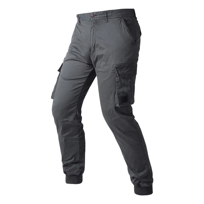 Men's Solid Color Multi-pocket Cargo Pants 70901926Z sold by Manly product image thumbnail 4