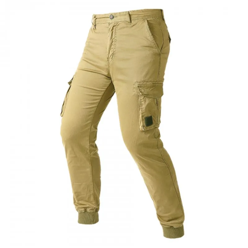 Men's Solid Color Multi-pocket Cargo Pants 70901926Z sold by Manly